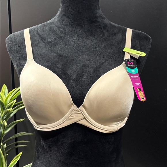 Maidenform T-shirt bralette, smart zone underwire cups, convertible, straps - Picture 1 of 6
